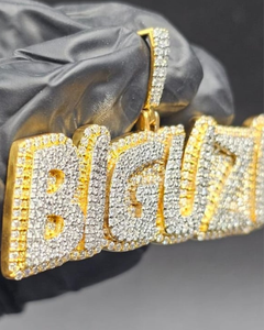 จี้โมอิสซาไนต์สองสีแบบกำหนดเอง ประดับเพชรเต็มตัว เงินแท้ 925 ชุบทอง จี้ฮิปฮอป จี้บลิงค์ จี้แร็ปเปอร์ จี้ผู้ชาย - Product Image 1