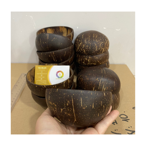 Ensemble de bols en noix de coco fabriqués à la main Ustensiles de cuisine en coquille naturelle écologique pour salades smoothies et mode de vie durable par 99 Gold Data - Product Image 1