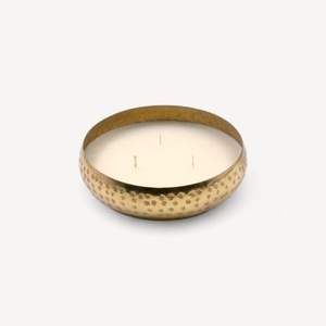 New design Sweet pea jasmine scented hammered and gold plated <b>candle</b> <b>3</b> <b>wick</b> <b>candle</b> gold jar offer customizations <b>candle</b> jars - Product Image 4