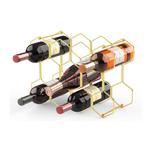 Stackable Metal Wine Rack Small Modern Wine Bottle Holder Multi Level Stackable Design for <b>Tabletop</b> Cabinet Countertop Cellar - Product Image 1