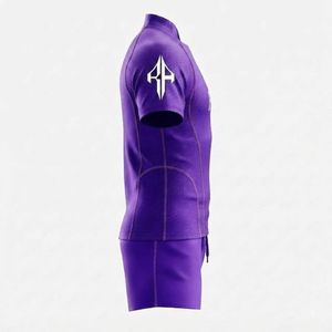 Nouvelle tenue de rugby de couleur violette, impression par transfert thermique, manches courtes, 100% polyester, qualité supérieure pour hommes - Product Image 4