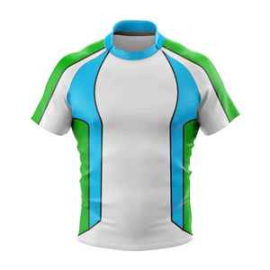 เสื้อกีฬารักบี้ โพลีเอสเตอร์ 100% ระบายอากาศได้ดี แขนสั้น ลายเรียบ พิมพ์ลายดิจิตอลตามสั่ง บริการ OEM สำหรับฤดูร้อนและฤดูหนาว - Product Image 6