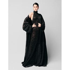 Nuevo abrigo de cachemira para mujer ODM ELYSIAN KIMONO, abrigo largo informal con cuello en V floral, fino con hilos de cristal, abrigos de invierno para damas. - Product Image 1