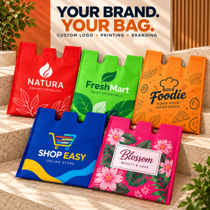 Sacs de courses imprimés de haute qualité en non-tissé |   Sacs fourre-tout réutilisables personnalisés, écologiques, recyclés, avec logo, plusieurs couleurs - Product Image 3
