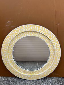 กระจกติดผนังลายทางฝังกระดูก งานแฮนด์เมด ของตกแต่งบ้าน - Product Image 6