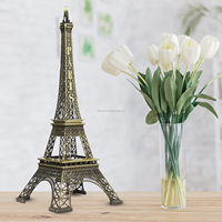 Menara Eiffel Logam Miniatur Besar 2 Kaki, Suvenir Landmark Paris, Model Replika, Peralatan Meja Dekoratif, Lapisan Antik, Enamel Keras