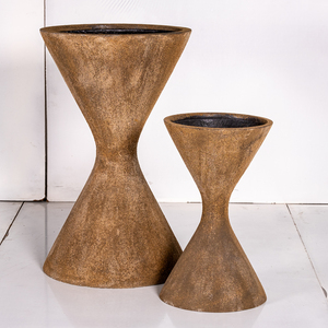 Vase haut en fibre de verre blanc lisse Hieta Garden, 5 tailles, 22-70 cm, pour intérieur et extérieur, ensemble de pots décoratifs pour fleurs - Product Image 6