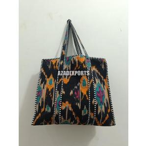 Bolsa de Mano de Algodón Pintada a Mano Estilo Bohemio con Estampado de Tigre en Paneles, Cierre de Cremallera, Gran Capacidad para Compras en Todas las Estaciones - Product Image 5