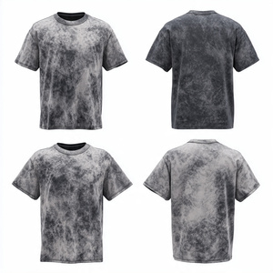 T-shirts délavés pour hommes Summer Street, à manches courtes, effet délavé à l'acide, haute qualité, style mode, effet délavé à la pierre - Product Image 2