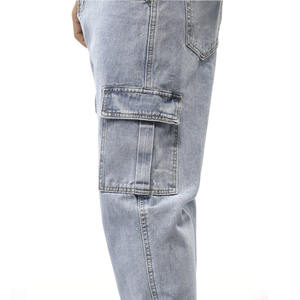 <b>High</b> Quality Comfortable Straight Leg Denim <b>Jean</b> Pants Belt <b>Waist</b> Custom Sewing Casual for <b>Men</b> Denim <b>Jeans</b> Pant - Product Image 3
