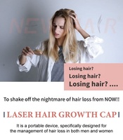 280 diodes Laser hair grow cap LLLT casquette casque pour hommes et femmes