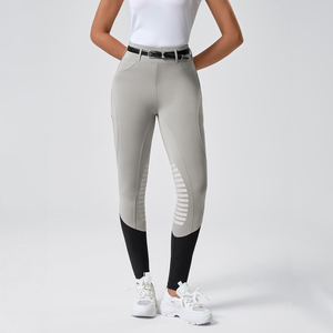 Pantalones de equitación antideslizantes europeos para mujer, leggings ecuestres de silicona, para montar al aire libre, de secado rápido, cintura alta elástica - Product Image 2