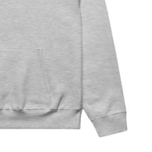 Sweat à capuche gris brodé épais en molleton doux, pull à manches longues, vêtement décontracté pour l'hiver - Product Image 6