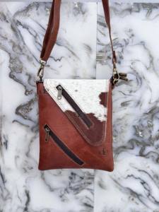 Bolso bandolera de piel de vaca con pelo en la piel, multiusos, recién llegado, bolsos elegantes, bolso de lujo de cuero genuino Unisex para usos de mujer - Product Image 4