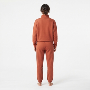 Conjunto Deportivo Casual de Dos Piezas para Mujer: Sudadera de Algodón Grueso con Media Cremallera y Pantalones Jogger de Pierna Ancha, Estilo Oversize, Ropa Deportiva Personalizada - Product Image 2