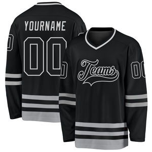 Nouveaux maillots de hockey sur glace personnalisés avec logo, manches longues, col en V, séchage rapide, maillot de hockey sur glace de haute qualité, respirant - Product Image 3