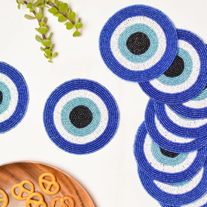 <b>Beaded</b> <b>Coaster</b> Round Embroidery Drink Mat Table Decor Factory Custom <b>Beaded</b> <b>Coaster</b> Handmade Glass Beads - Product Image 3