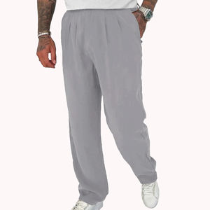 Pantalones de lujo para hombre, acampanados, de algodón desgastado, joggers, de felpa francesa, con lavado ácido, holgados, personalizados - Product Image 1