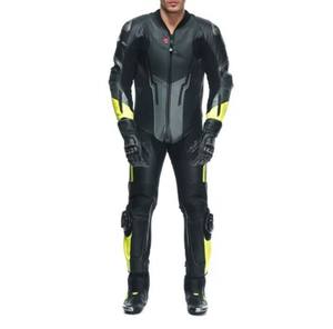 Combinaison de course moto unisexe en cuir avec détection par aiguille - Product Image 1