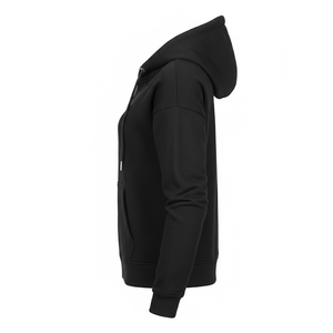 Veste zippée en polaire unisexe surdimensionnée avec logo sur le devant, style streetwear décontracté - Product Image 6