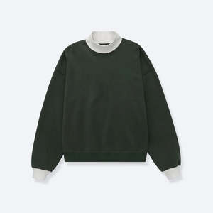 Winter <b>Mock</b> <b>Neck</b> High Collar Slim Fit Printed Fleece Knitwear <b>Top</b> Front Logo Custom Anti-pilling Breathable Quick Dry Women's - Product Image 1