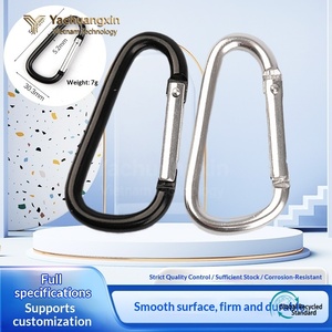 D type 5.2 wire diameter Mountaineering buckle Multifunctional aluminum alloy Travel keychain pendant Mountaineering buckle - Product Image 4