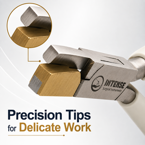 Pince de précision professionnelle pour la fabrication de bijoux, à mâchoires lisses, pour la mise en forme de fils et la création de perles, avec poignée ergonomique, logo personnalisé - Product Image 2