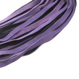 Flogger de piel de oveja auténtica con estampado por transferencia térmica, mango liso y redondeado, hebilla de acero, 2.5 cm de ancho, detección de aguja, múltiples opciones flexibles - Product Image 3