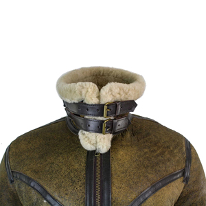 Best <b>Mens</b> Leather <b>Fur</b> <b>Jacket</b> Stylish Warm Winter Coat High Quality Export Apparel Supplier Custom Branding Service - Product Image 6