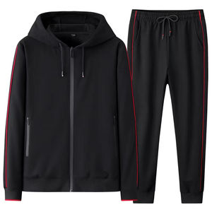 Ensemble de survêtement sportif pour homme, anti-UV, avec sweat à capuche et pantalon de jogging à taille élastique, collection automne, deux pièces - Product Image 1