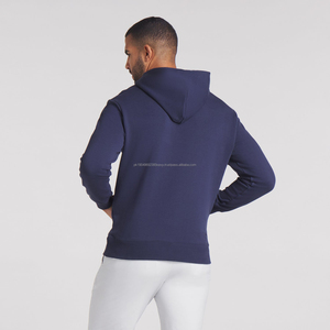 Proveedores de Sudaderas Personalizadas, 400 g/m², 100 % Algodón Orgánico, Fabricantes de Ropa de Lujo, Sudadera Urbana de Peso Pesado, Azul Marino Intenso - Product Image 3