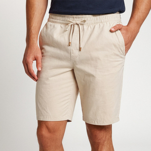Men's Casual Twill Cotton <b>Canvas</b> Shorts Quick Dry Breathable Mid Waist <b>Plain</b> Dyed Short Pants Plus Size Custom-Made Ready Stock - Product Image 4