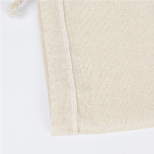 <b>Muslin</b> Drawstring Bags Printed Adjustable Washable Eco Friendly Woven Pouches Various Sizes - Product Image 3