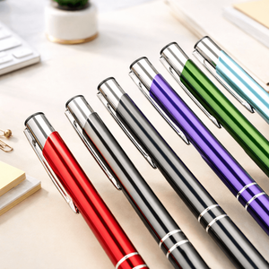 Stylos promotionnels personnalisés avec impression de logo, métal aluminium, impression UV, pour cadeaux d'entreprise, stylos à bille, vente en gros, faible MOQ - Product Image 3