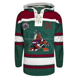 Sudadera con Capucha Unisex para Hombre, Cómoda, para Todas las Temporadas, Diseño Personalizado OEM, Nombre del Equipo de Hockey sobre Hielo, Moderna, de Manga Corta - Product Image 3