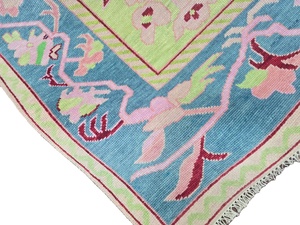 ALFOMBRAS Rosa Hecho a mano Moderno Lujo Oushak Alfombra de lana 100% Nueva Zelanda Lana Área grande Oushak Alfombra Adolescentes Sala de estar - Product Image 6