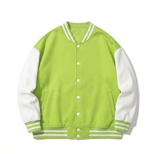 Premium Quality Leather Sleeve Wool Body <b>Baseball</b> Varsity <b>Jacket</b> 2026 <b>Men's</b> Autumn Waterproof Windproof Clothing <b>Jackets</b> Sale - Product Image 1