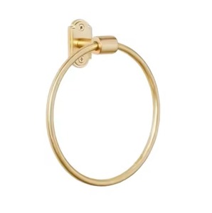 Modern Metal Towel Ring Circular Wall Mounted Rust Resistant Bathroom Storage Single Tier Towel Holder For Home Hotel use - Product Image 6