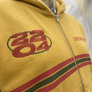 Sweat-shirt à capuche jaune pour homme Snowgrace, design rayé, coton French Terry, vêtement décontracté pour l'automne - Product Image 5