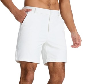 Shorts Chino Homme Taille Haute 2026 – Décontracté d'Été avec Taille Élastique Côtelée, Short de Golf Respirant avec Poches Utilitaires - Product Image 1