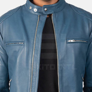 Vestes en cuir pour hommes 2026 – Prix de gros, couleurs personnalisées, haute qualité, prix bas, col montant sur mesure - Product Image 3