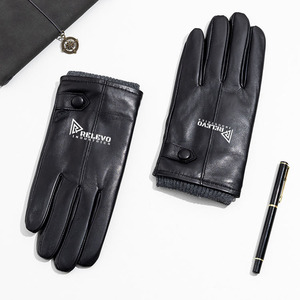 Guantes de piel de cordero elásticos para hombre, económicos, de invierno, con pantalla táctil, de buena calidad y totalmente cómodos. - Product Image 3