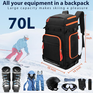 Durable <b>Ski</b> Bag With Padded Protection And Adjustable Strap Large Capacity <b>Ski</b> Bag With Waterproof Material - Product Image 2