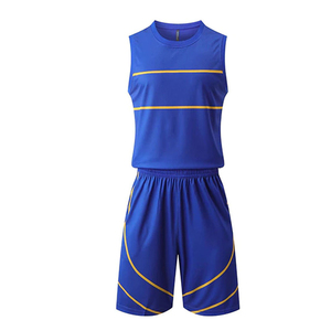 Ensemble de maillots et shorts de basket-ball pour hommes, impression par sublimation personnalisée du nom et du numéro de l'équipe, uniforme sans manches, vêtements de sport OEM pour adultes, anti-UV - Product Image 1