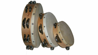 Good Quality Handheld Rose Wood Tambourine Customized Color & Logo Adults Music Class Church Worship Party Percussion Instrument