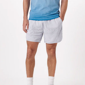 Shorts de sport décontractés pour hommes en maille respirante à séchage rapide, 100 % polyester, adaptés à la course, au fitness et aux activités de plein air - Product Image 2