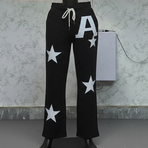 กางเกงวอร์มขายาวทรงตรงสีพื้นผ้าฝ้ายสำหรับผู้ชายรุ่นวินเทจแบบฟอกสี ปี 2026 - Product Image 1