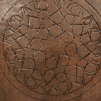 Pouf rond marocain fait à la main pouf en cuir véritable marron pouf pouf chaise pour chambre ou hôtel