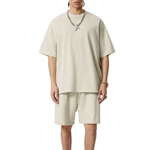 Ensemble de survêtement d'été personnalisé 2 pièces pour homme : T-shirt imprimé à manches courtes et short assorti - Product Image 4