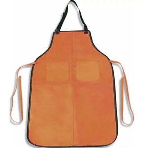 High Quality Heavy-Duty Sleeveless <b>Apron</b> Firefighters Welders Industrial Safety Body Protector Canvas Cowhide Split Leather - Product Image 6